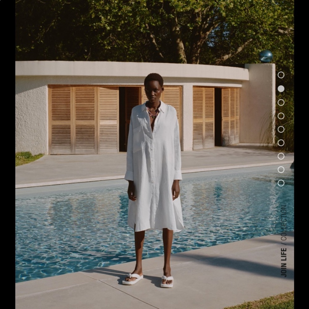 Oversized long linen shirt / dress cover up